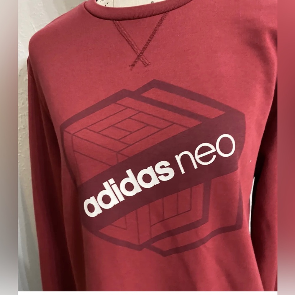 Adidas Neo Sweatshirt Pullover Active Long Sleeve Women’s Size Medium Maroon